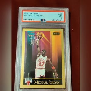 Michael Jordan PSA 7 Dunking Skybox Card